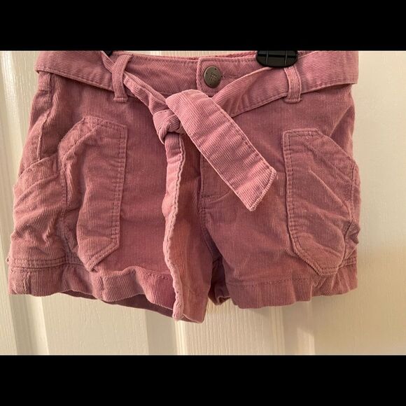 Zara Kids Collection Belted Corduroy Shorts Pink Girls Size 7 years - Picture 3 of 5